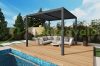 Lamellar aluminum pergola 3x3 meters with shade opening roof garden pavilion anthracite color