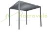 Lamellás aluminium pergola 3x4 méter árnyékoló nyitható tetővel kerti pavilon antracit szín