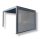 Privacy screen for slatted aluminum pergola, 4-meter wind deflector shade gray color on the long side