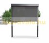 Privacy screen for slatted aluminum pergola, 4-meter wind deflector shade gray color on the long side