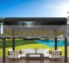 Lamellar aluminum pergola 4x3 meters with shade openable roof garden pavilion anthracite color