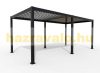 Lamellar aluminum pergola 6x3 meters with shade openable roof garden pavilion anthracite color