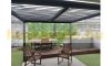 Lamellar aluminum pergola 6x3 meters with shade openable roof garden pavilion anthracite color
