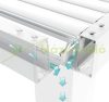 Lamellar aluminum pergola 6x3 meters with shade openable roof garden pavilion white color