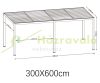 Lamellar aluminum pergola 6x3 meters with shade openable roof garden pavilion white color