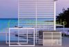 Side privacy lamella for aluminum pergola, 1 meter wide, white color