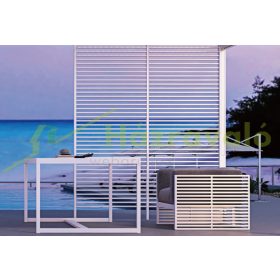  Oladlsó belátágátló lamella aluminium pergolához 1 méter széles fehér szín 