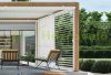Side privacy lamella for aluminum pergola, 1 meter wide, white color