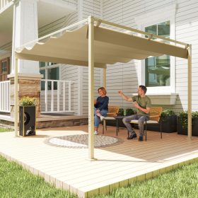   Pergola 300x300 cm pergola behúzható tetővel UPF30+ UV-védelemme fém vázzal