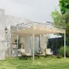 Pergola 300x300 cm pergola behúzható tetővel UPF30+ UV-védelemme fém vázzal