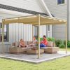 Pergola 300x300 cm pergola behúzható tetővel UPF30+ UV-védelemme fém vázzal