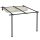 Pergola 300x300 cm falhoz rögzíthető pergola kihúzható tetővel UV-védett, vízlepergető, alumínium vázas kerti pavilon, krémfehér