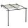 Pergola 300x300 cm falhoz rögzíthető pergola kihúzható tetővel UV-védett, vízlepergető, alumínium vázas kerti pavilon, krémfehér