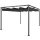 Szabadon álló pergola 300x200 cm állítható tetővel, UV- és vízlepergető fedéssel, porszórt fém vázzal, fekete-szürke