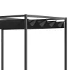 Szabadon álló pergola 300x200 cm állítható tetővel, UV- és vízlepergető fedéssel, porszórt fém vázzal, fekete-szürke