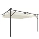 Pergola 400x300 cm falhoz rögzíthető pergola tolótetővel UV30+ védelem, krémfehér