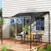 Pergola 250x300 cm falhoz rögzíthető vízlepergető tetővel, 16 vízelvezető nyílással, porszórt fém vázzal, sötétszürke