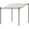 Pergola 250x300 cm falhoz rögzíthető vízlepergető tetővel, 16 vízelvezető nyílással, krémfehér féltető