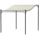 Pergola 250x300 cm falhoz rögzíthető vízlepergető tetővel, 16 vízelvezető nyílással, krémfehér féltető