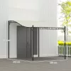 Pergola 250x300 cm falhoz rögzíthető vízlepergető tetővel, 16 vízelvezető nyílással, krémfehér féltető