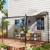 Pergola 250x300 cm falhoz rögzíthető vízlepergető tetővel, 16 vízelvezető nyílással, krémfehér féltető