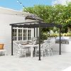 Pergola 300x300 cm pergola állítható tetővel UPF30+ UV-védelemmel fém vázzal, sötétszürke 