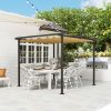 Pergola 300x300 cm pergola állítható tetővel UPF30+ UV-védelemmel porszórt fém vázzal, bézs