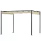 Pergola 300x300 cm pergola behúzható tetővel UPF30+ UV-védelemmel fém vázzal bézs 