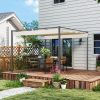 Pergola 300x300 cm pergola behúzható tetővel UPF30+ UV-védelemmel fém vázzal bézs 