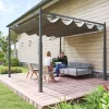Szabadon álló pergola tolótetővel 300x300 cm UPF30+ UV-védett baldachinnal szürke