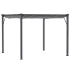 Terasztető 300x300 cm alumínium pergola tolótetővel UV-álló, vízlepergető antracit-sötétszürke