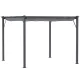 Terasztető 300x300 cm alumínium pergola tolótetővel UV-álló, vízlepergető antracit-sötétszürke