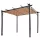 Pergola állítható szövettetővel 300x400 cm alumínium vázzal vízlepergető és UV-álló árnyékoló szürke-barna