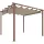 Alumínium pergola 300x300 cm behúzható tetővel UPF30+ UV-védelemmel, faerezetes kivitelben