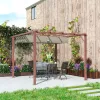 Alumínium pergola 300x300 cm behúzható tetővel UPF30+ UV-védelemmel, faerezetes kivitelben