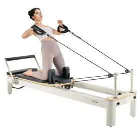   Reformer Pilates gép 245x71x93 cm alumínium vázas reformer ágy otthoni és stúdió edzéshez