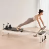 Reformer Pilates gép 245x71x93 cm alumínium vázas reformer ágy otthoni és stúdió edzéshez