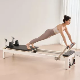   Reformer Pilates gép 245x71x93 cm alumínium vázas reformer ágy otthoni és stúdió edzéshez