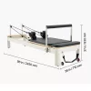 Reformer Pilates gép 245x71x93 cm alumínium vázas reformer ágy otthoni és stúdió edzéshez