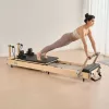 Összecsukható Reformer Pilates gép tömör juharfából 181,44 kg teherbírású reformer pad otthoni edzéshez