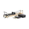 Összecsukható Reformer Pilates gép tömör juharfából 181,44 kg teherbírású reformer pad otthoni edzéshez