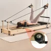 Összecsukható Reformer Pilates gép tömör juharfából 181,44 kg teherbírású reformer pad otthoni edzéshez
