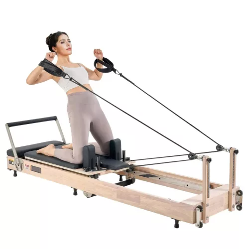 Összecsukható Reformer Pilates gép 252x62x77 cm 181 kg teherbírású reformer ágy