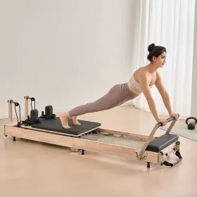   Összecsukható Reformer Pilates gép 252x62x77 cm 181 kg teherbírású reformer ágy