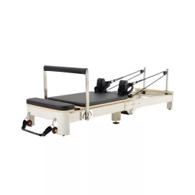   Összecsukható Reformer Pilates gép 221,5x70x83 cm alumínium vázas, prémium otthoni és stúdió edzéshez