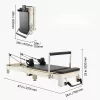 Összecsukható Reformer Pilates gép 221,5x70x83 cm alumínium vázas, prémium otthoni és stúdió edzéshez