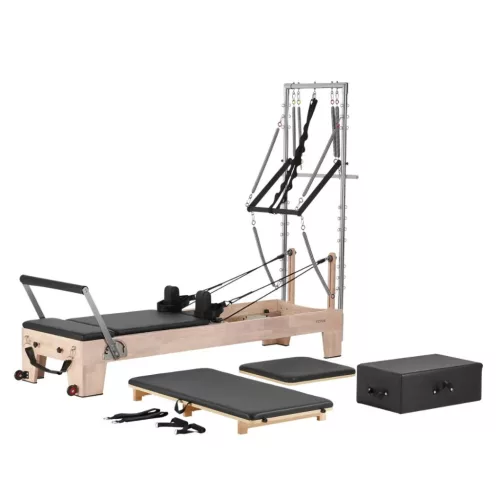 Reformer Pilates 243x73x199 cm fa vázas pilates ágy otthonra és stúdióba