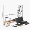 Reformer Pilates 243x73x199 cm fa vázas pilates ágy otthonra és stúdióba