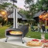 Portable Outdoor Pizza Oven for 304.8mm Pizza Gas and Wood Pellet Charcoal Pizza Oven with Accessories