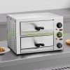 Commercial Pizza Oven 305mm Pizza Stainless Steel Electric Oven with 3 Rotary Knobs